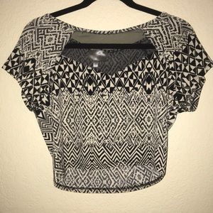 Black and white crop top